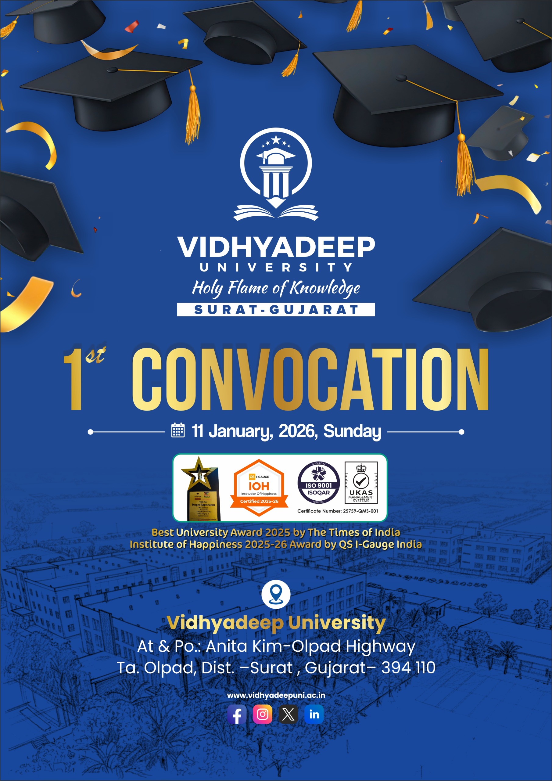 Vidhyadeep University Convocation